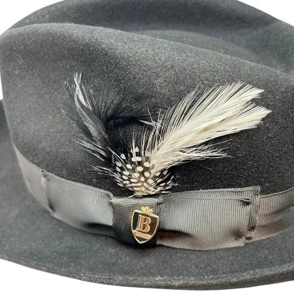 Bruno Capelo XL Hat Cap Australian Wool Fedora Teardrop Crown Fabio FB230 7 1/2